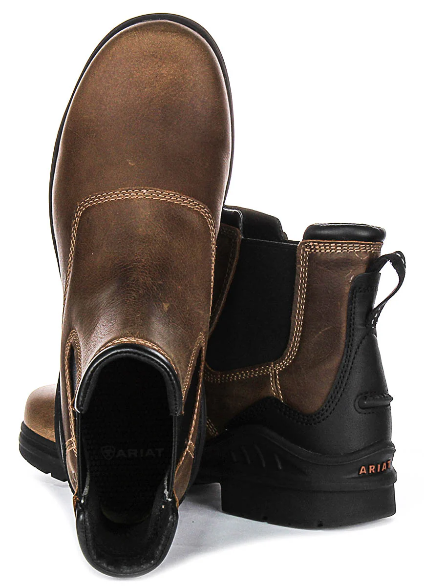 Ariat Barnyard Twin Chelsea Boot In Brown - Image 4