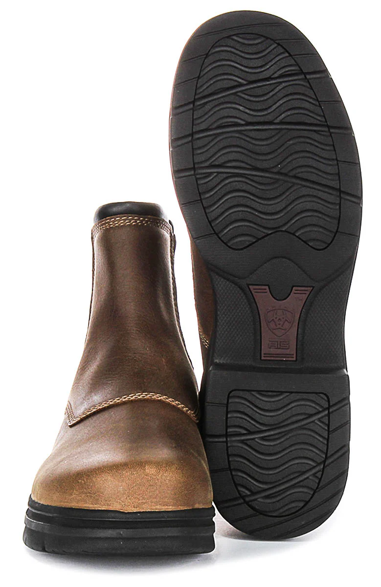 Ariat Barnyard Twin Chelsea Boot In Brown - Image 5