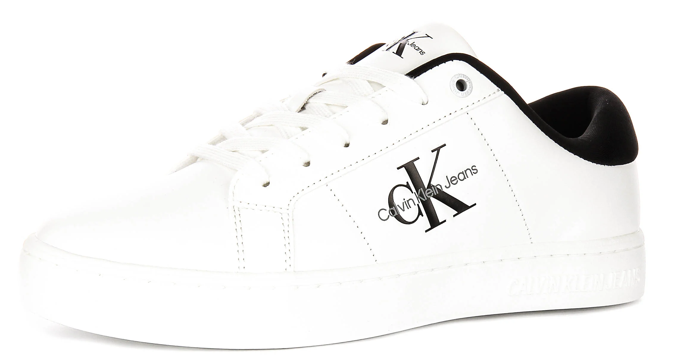 Calvin Klein Classic Cupsole In White Black - Image 6