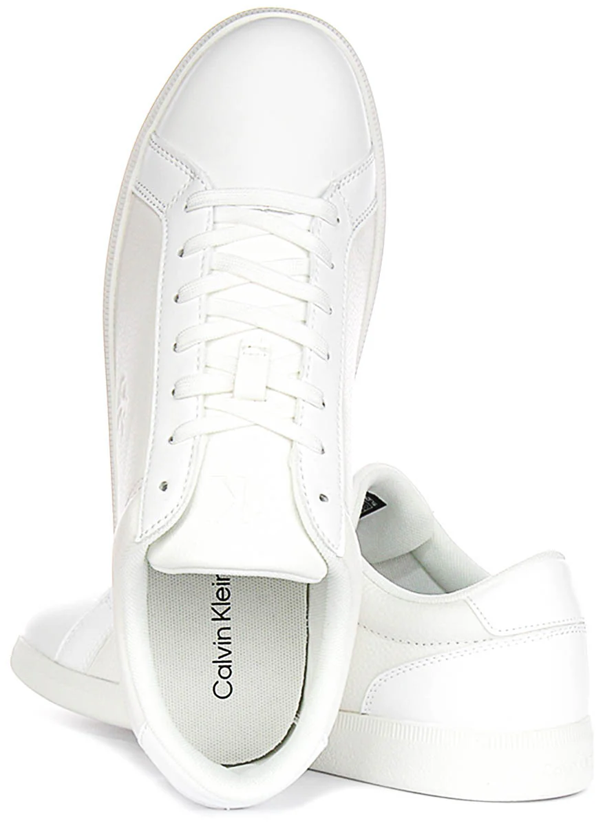 Calvin Klein Jeans All White Slim Sole Smart Sneakers - Image 3