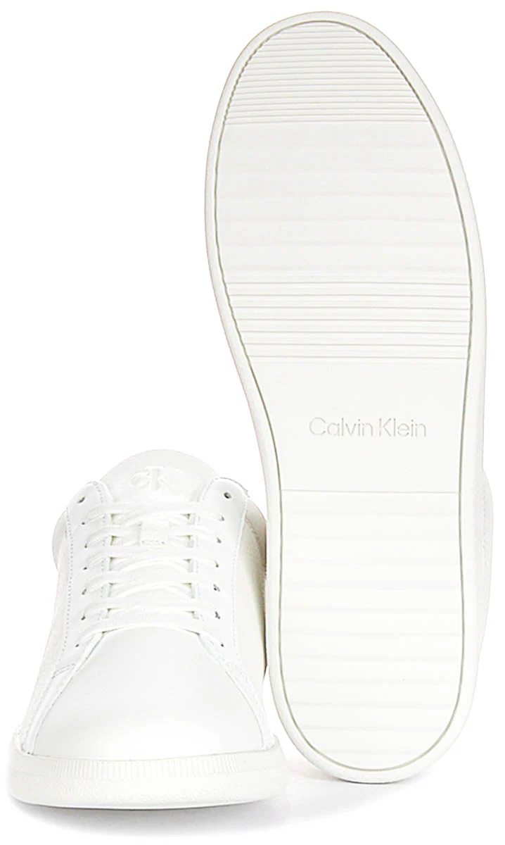 Calvin Klein Jeans All White Slim Sole Smart Sneakers - Image 4