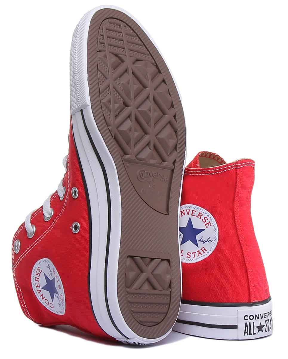 Converse All Star Hi Core Canvas Trainer In Red For Unisex - Image 4
