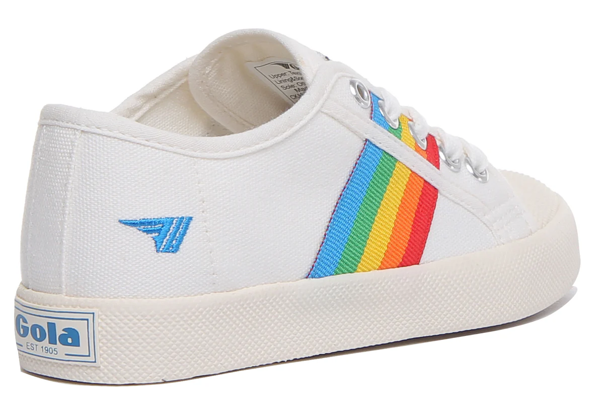 Gola Classics Coaster Rainbow In Off White For Kids - Image 3