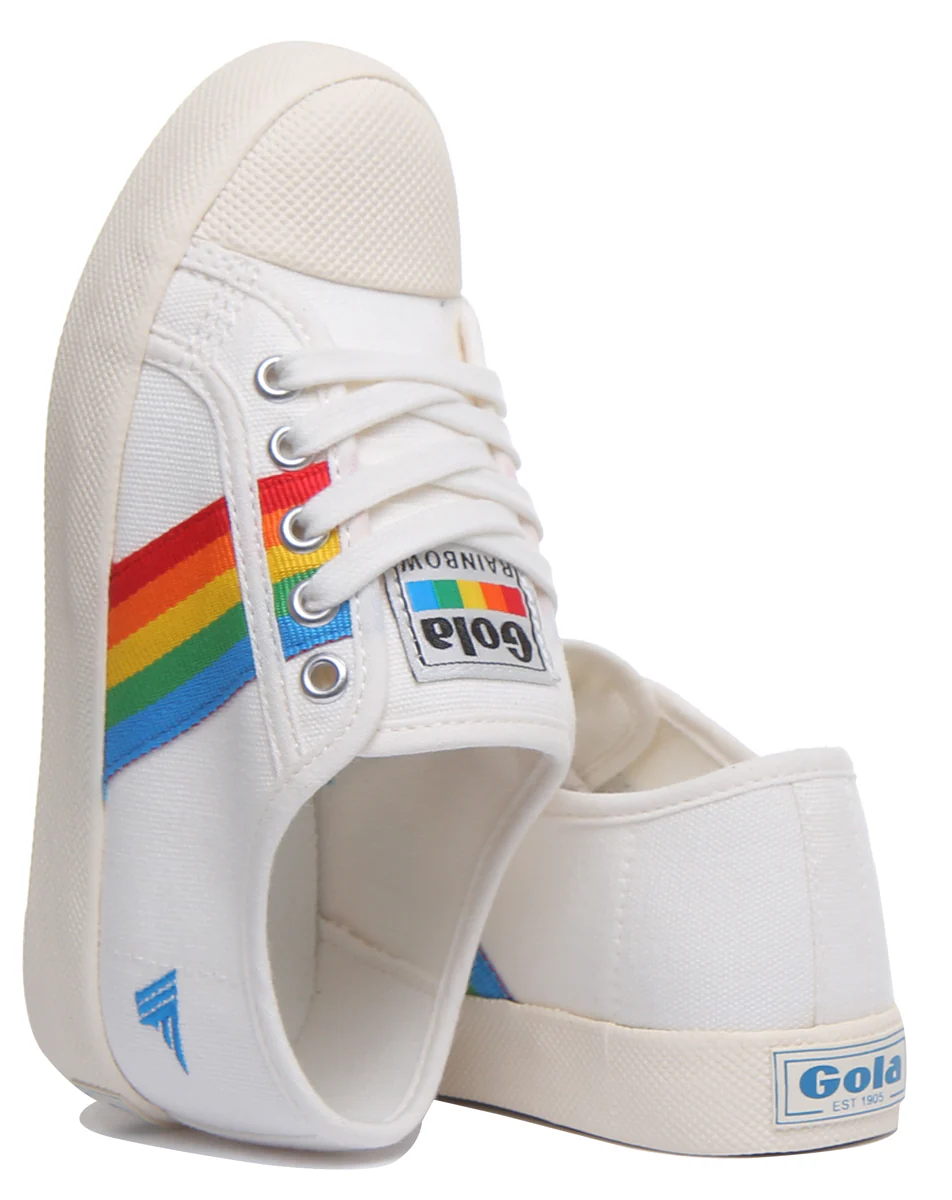 Gola Classics Coaster Rainbow In Off White For Kids - Image 4