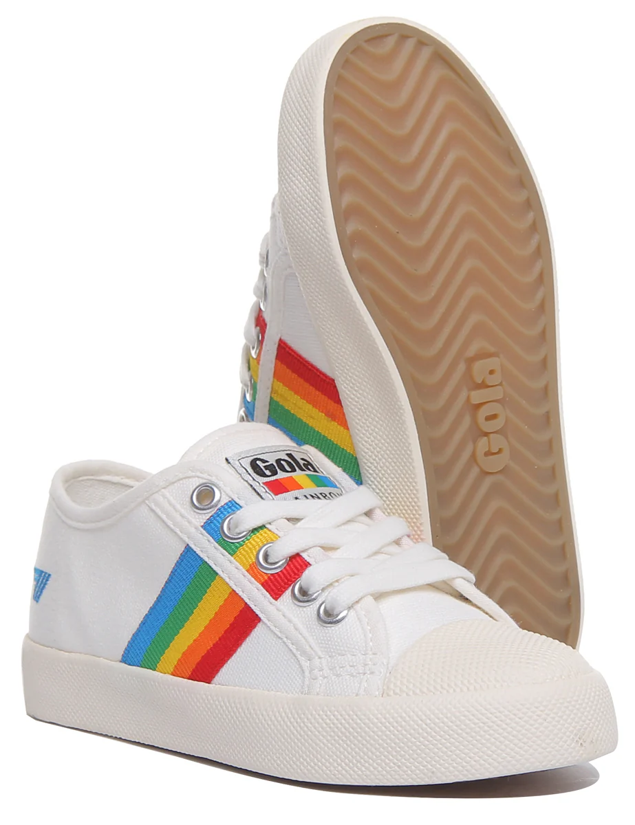 Gola Classics Coaster Rainbow In Off White For Kids - Image 5