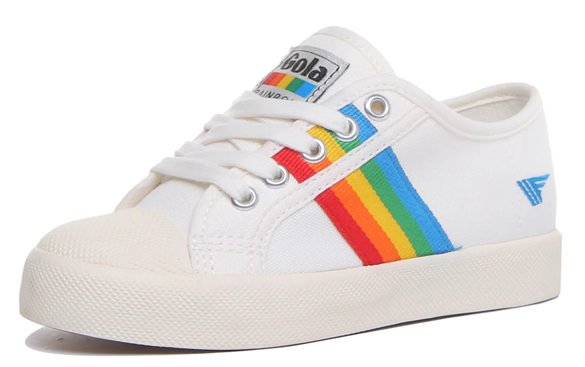 Gola Classics Coaster Rainbow In Off White For Kids - Image 6