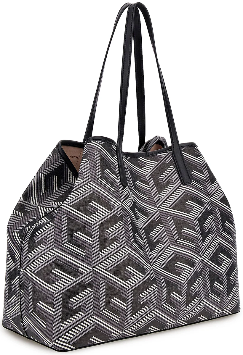 Guess Vikky Shopper Handbag In Black Grey For Women - Image 4
