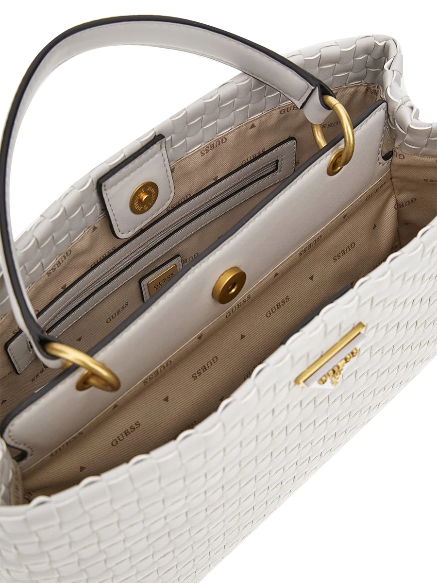 Guess Lisbet Woven handbags In Stone For Women - Image 5
