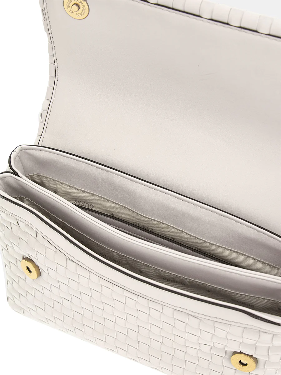 Guess Lisbet Woven Bag In Stone For Women - Image 3