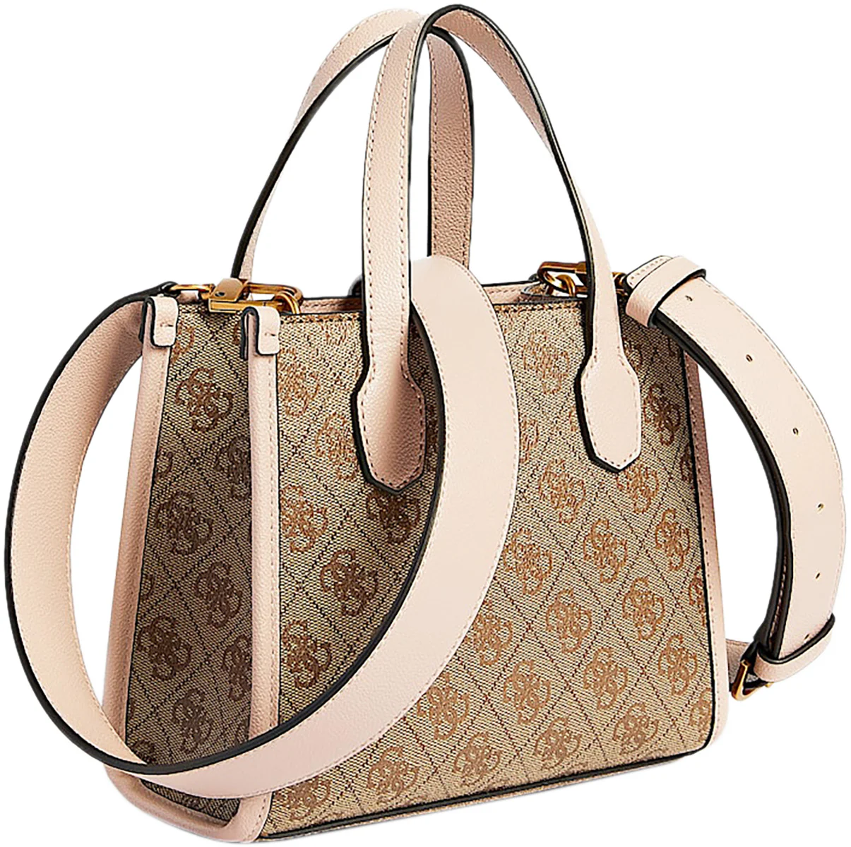 Guess Mini Shopping Silvana Bag In 4G Lattee For Women - Image 4