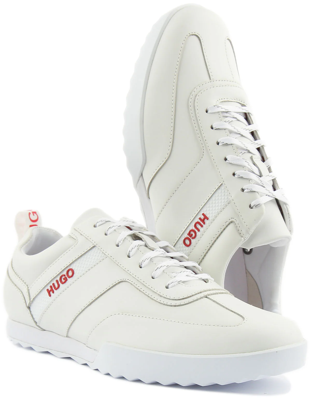 Hugo Matrix Low Top Trainers In White Red For Men - Image 5