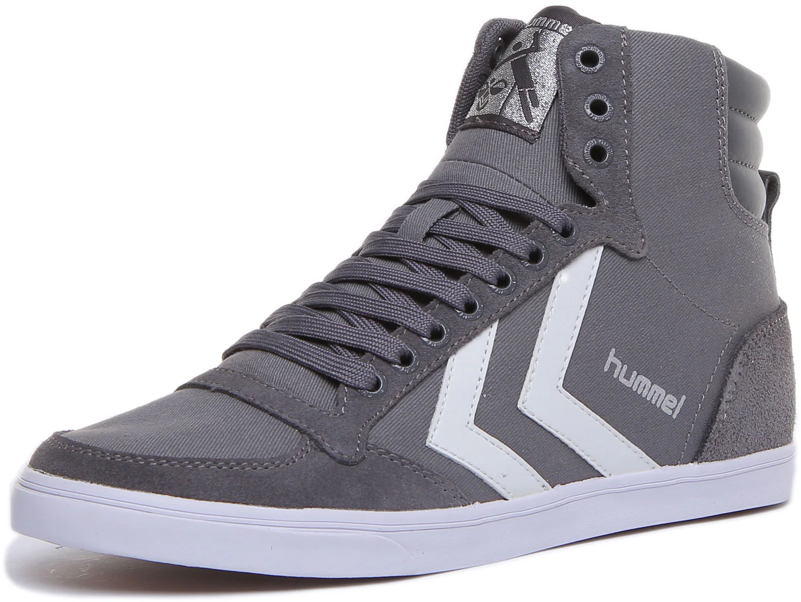 Hummel Slimmer Sta Hi In Grey White - Image 6