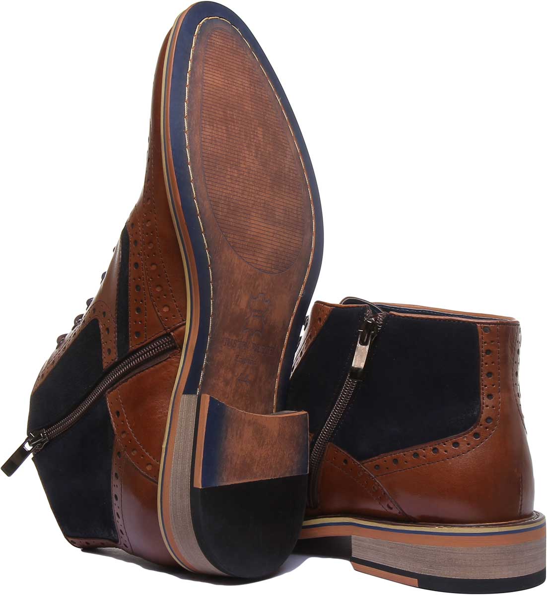 Justin Reece England Hawkin In Brown Blue - Image 4