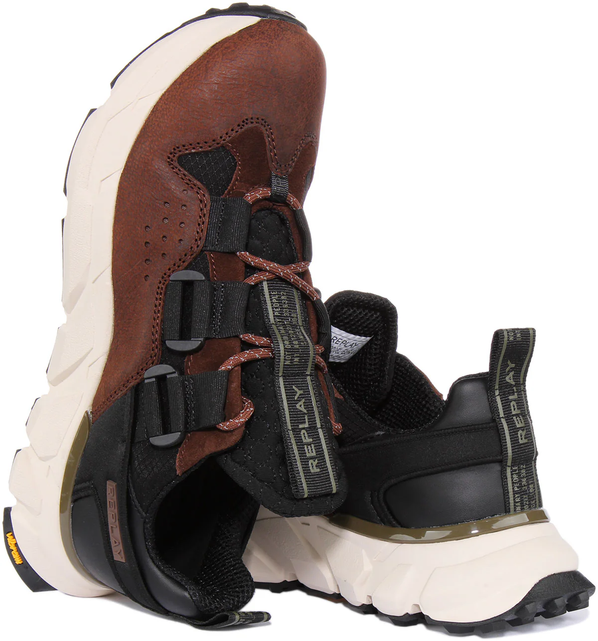 Replay Split Laguna In Black Brown For Men - Image 4