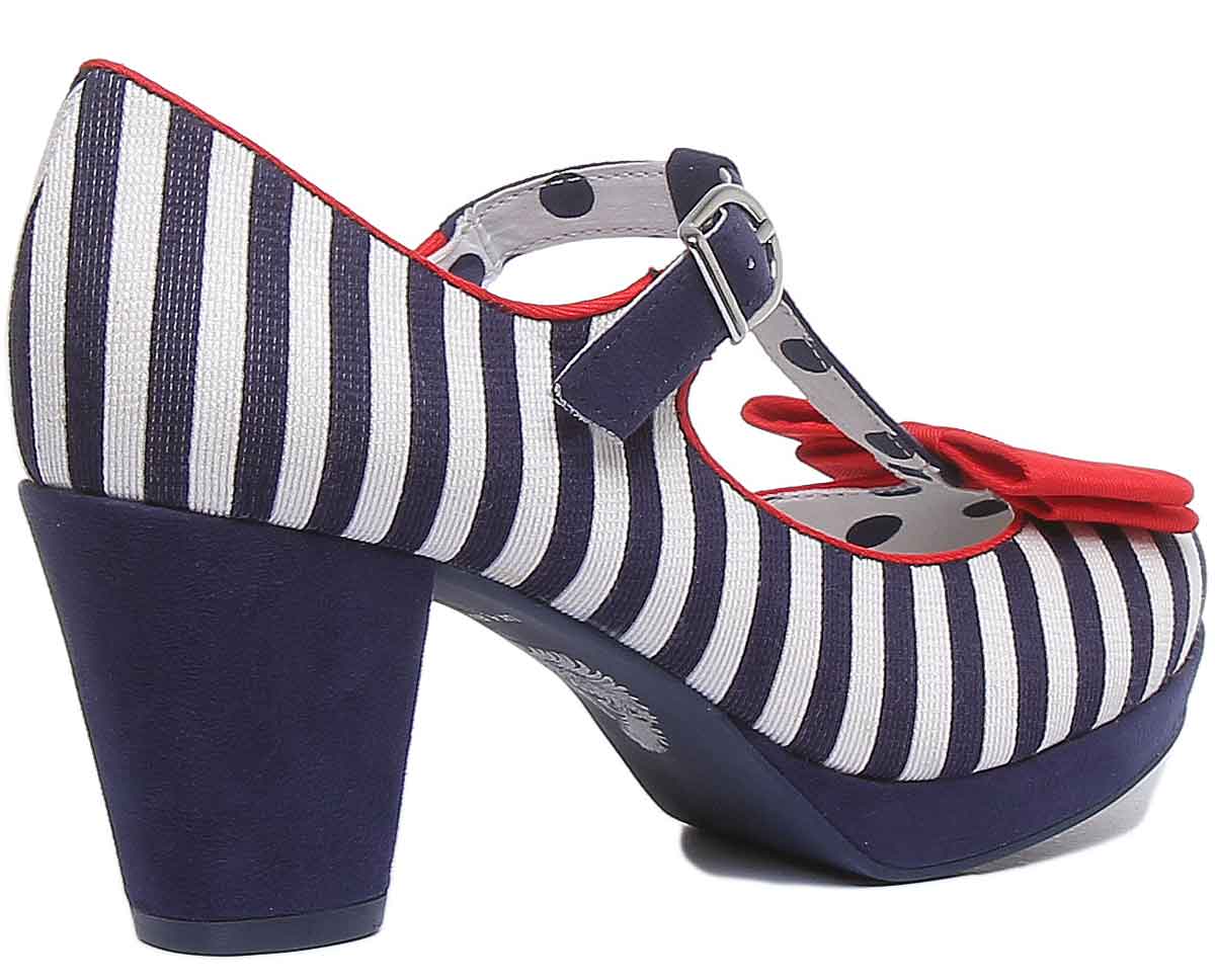 Ruby Shoo Jazz In Navy White - Image 3