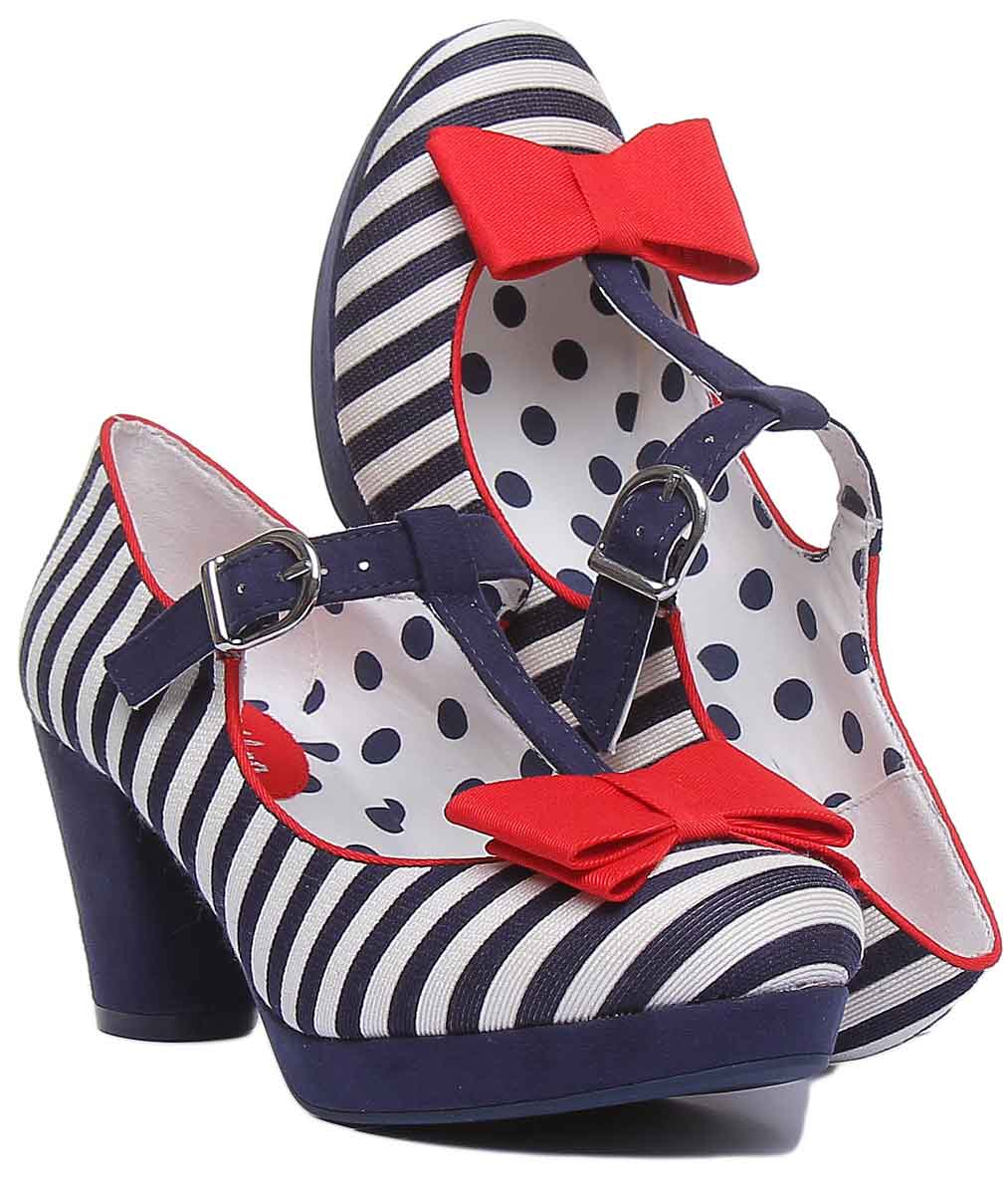 Ruby Shoo Jazz In Navy White - Image 5