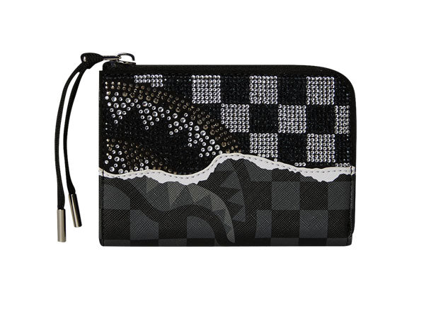 Sprayground Dimond Tear Wallet In Black Silver - Image 3