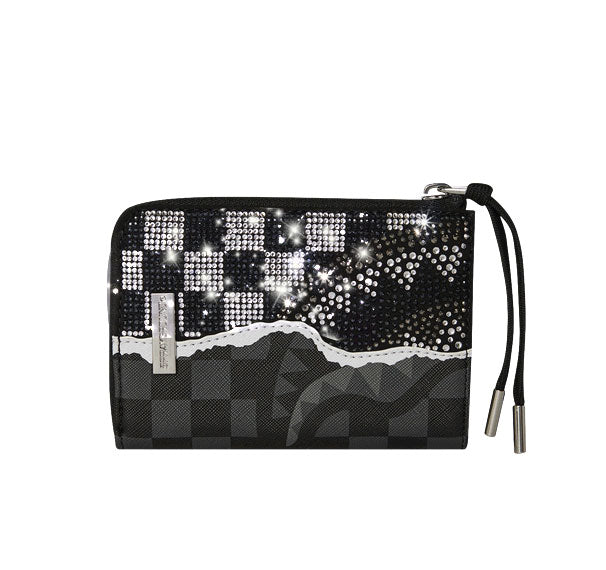 Sprayground Dimond Tear Wallet In Black Silver - Image 5