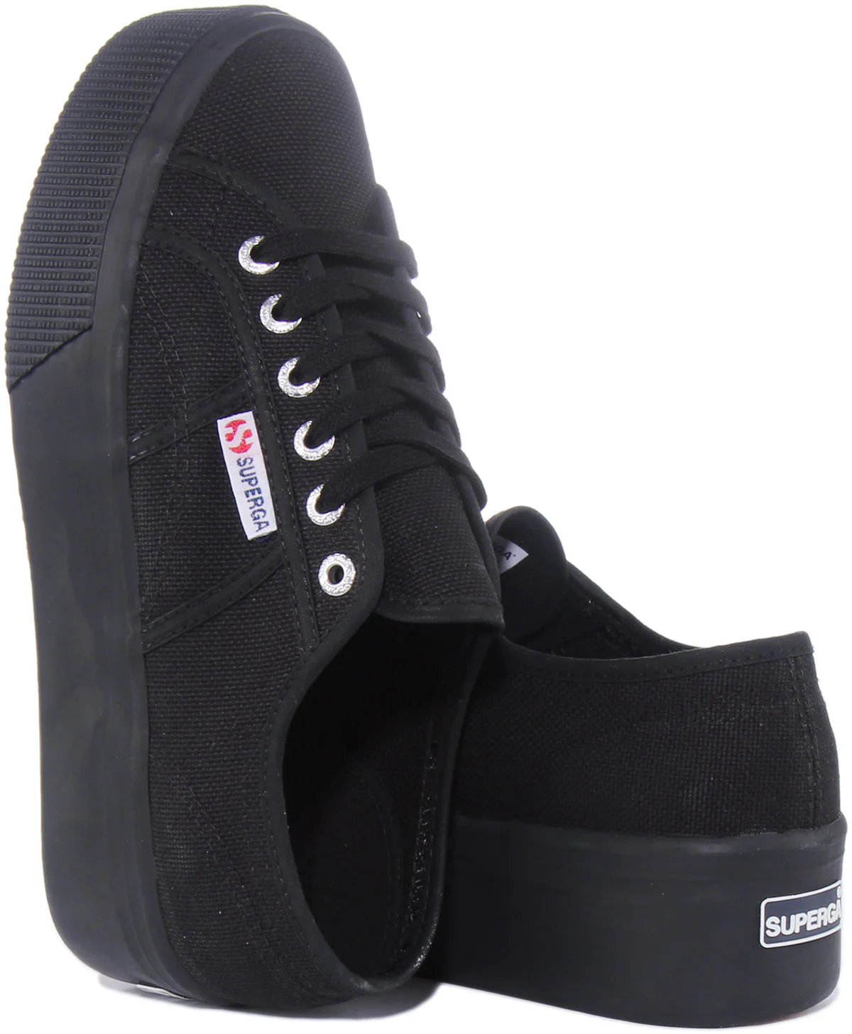 Superga 2790 Cotu PlatformIn All Black For Women - Image 4