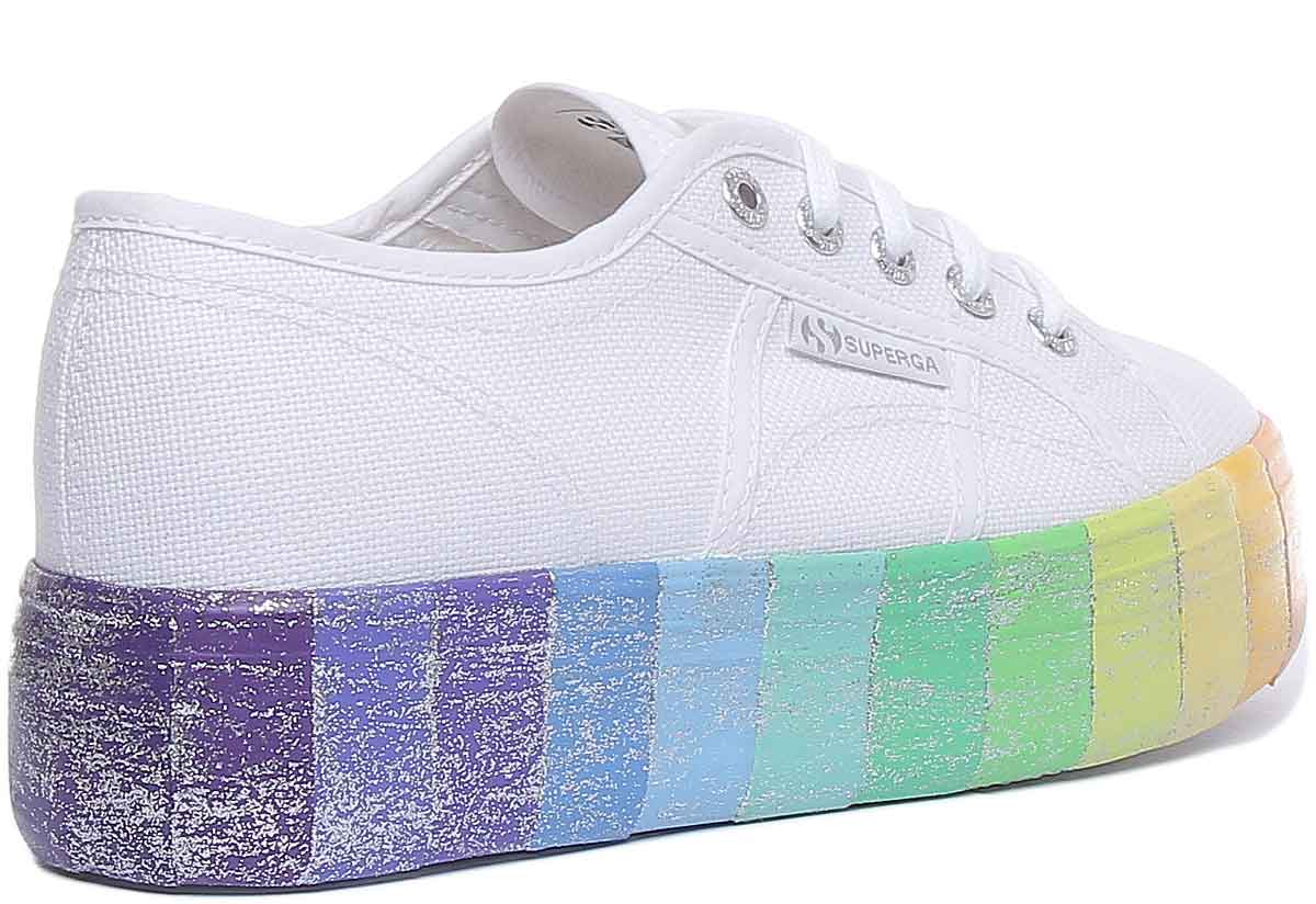 Superga 2790 Multicolr In White Rainbow - Image 3