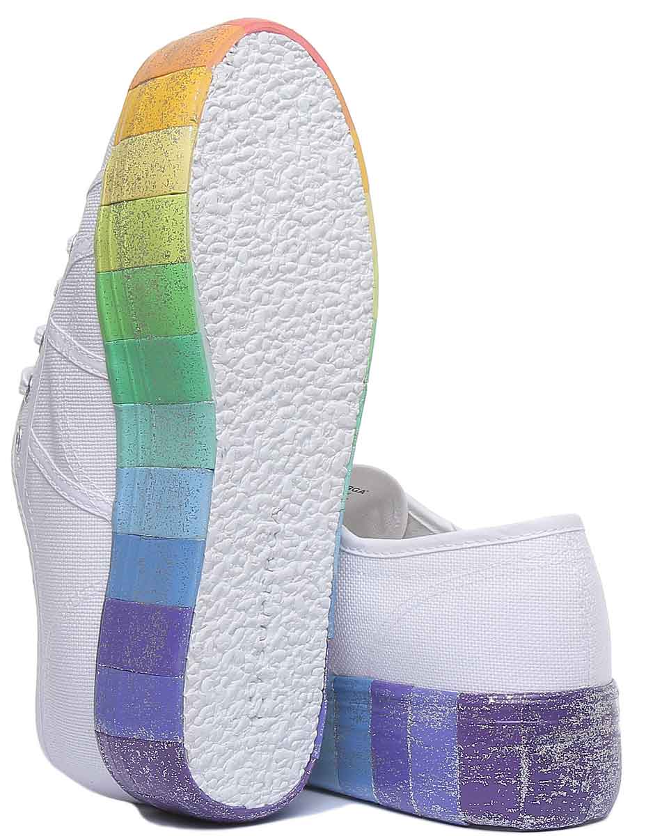 Superga 2790 Multicolr In White Rainbow - Image 4