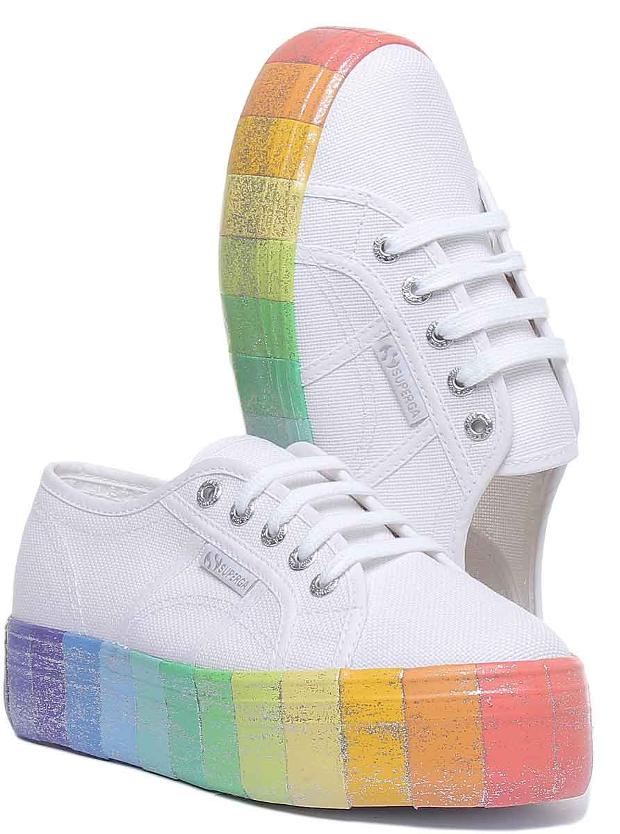 Superga 2790 Multicolr In White Rainbow - Image 5