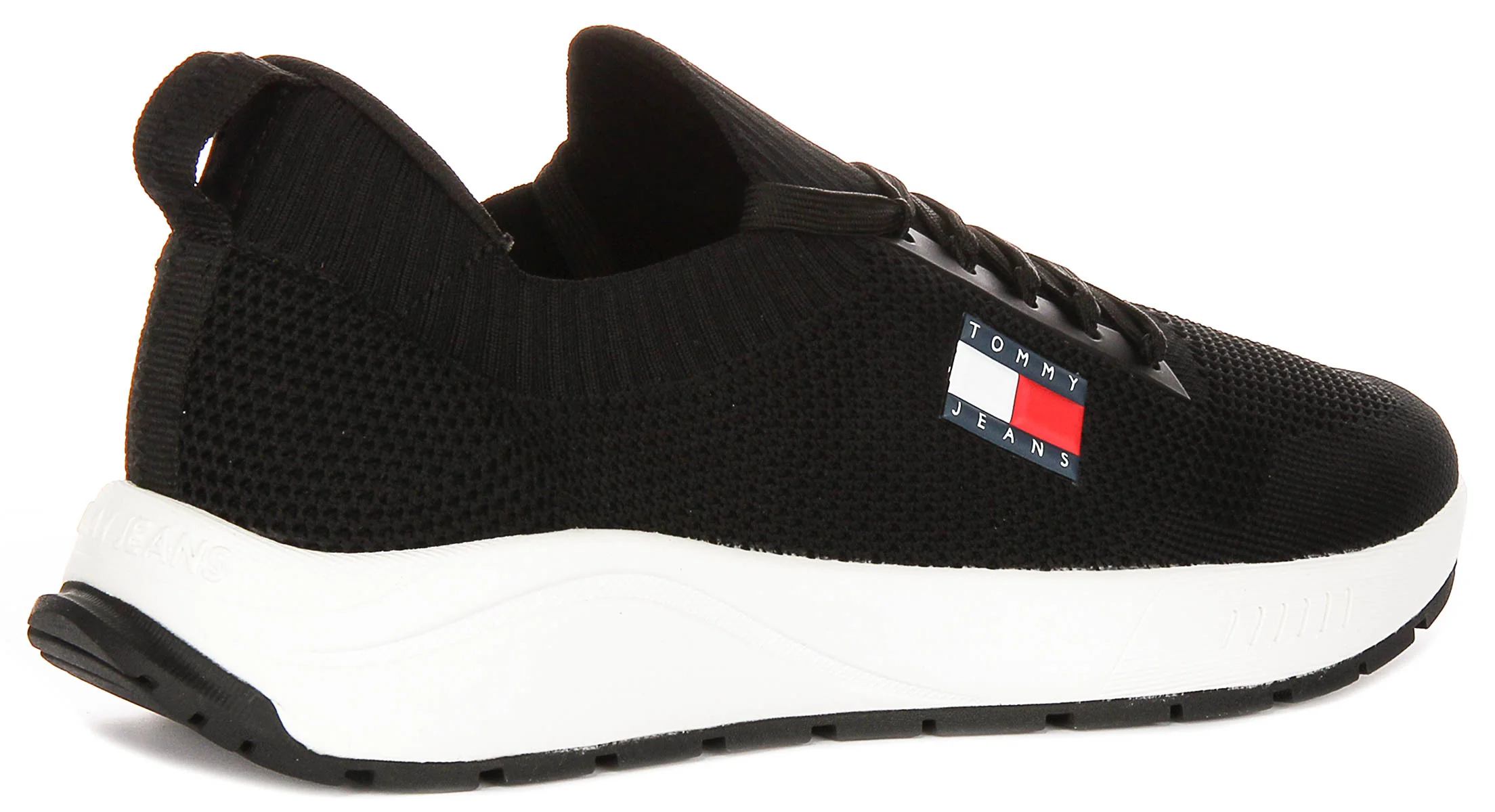 Tommy Hilfiger Runner Knit In Black White For Men - Image 3