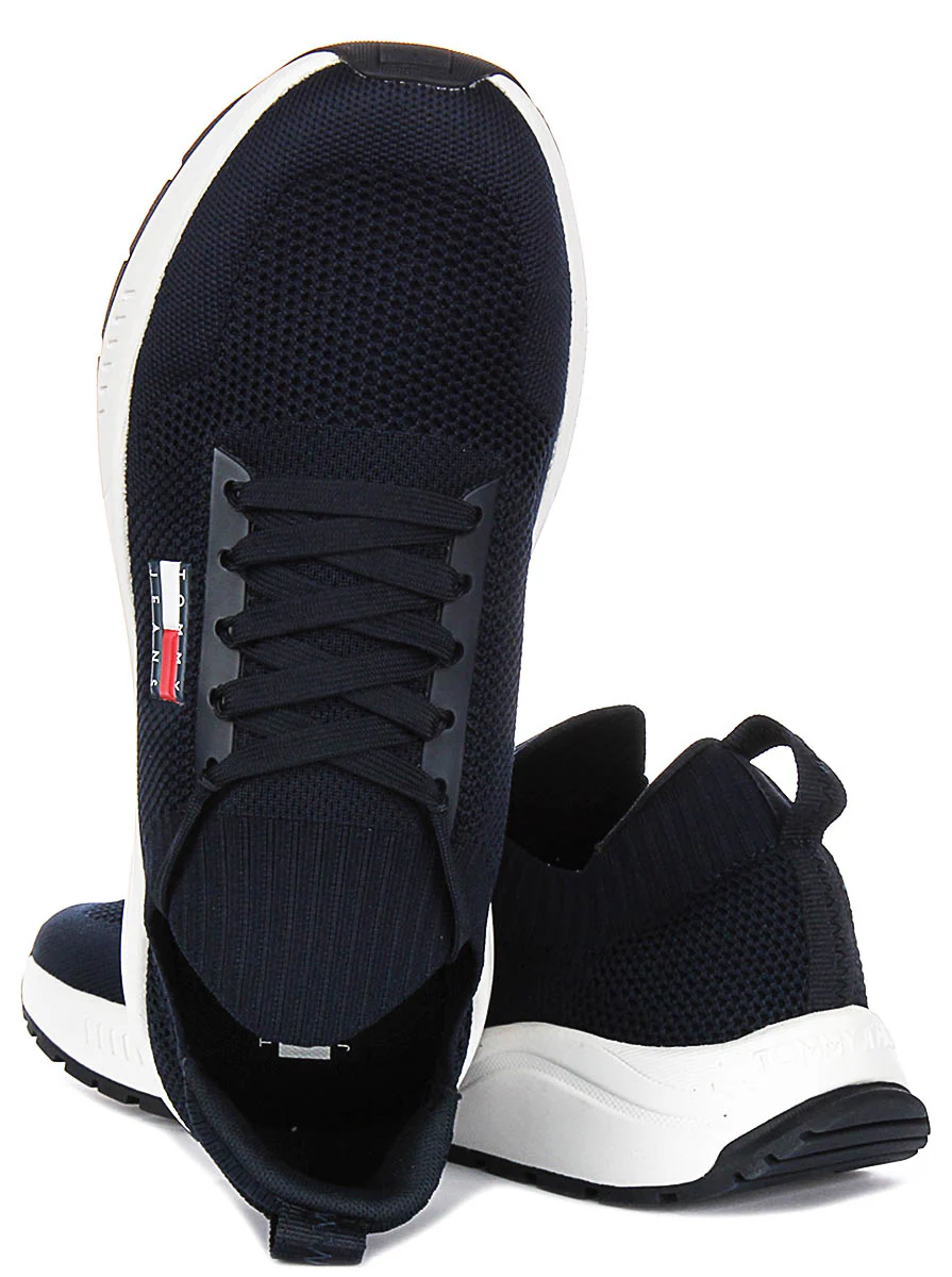 Tommy Hilfiger Runner Knit In Navy White For Men - Image 4