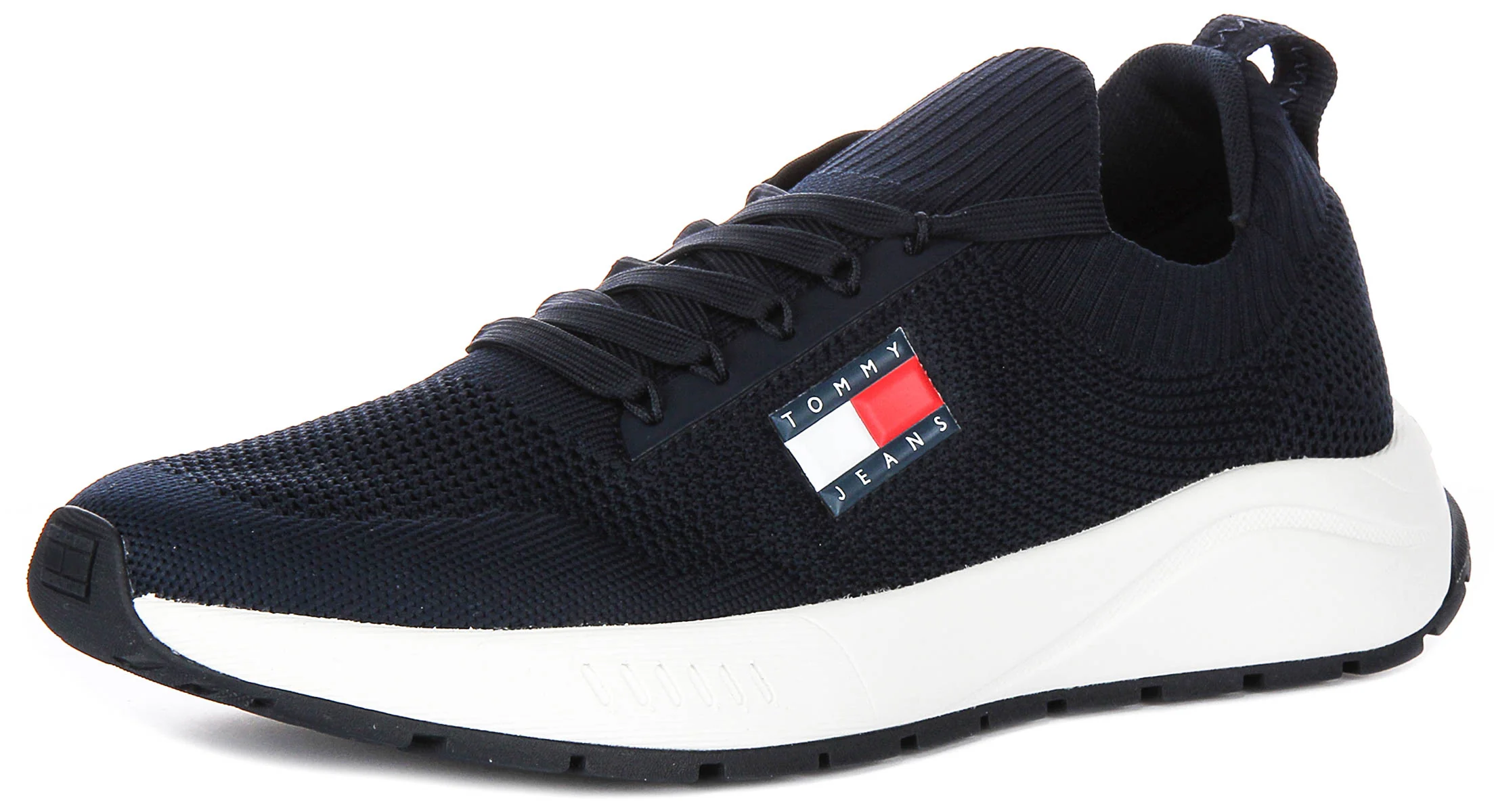 Tommy Hilfiger Runner Knit In Navy White For Men - Image 6