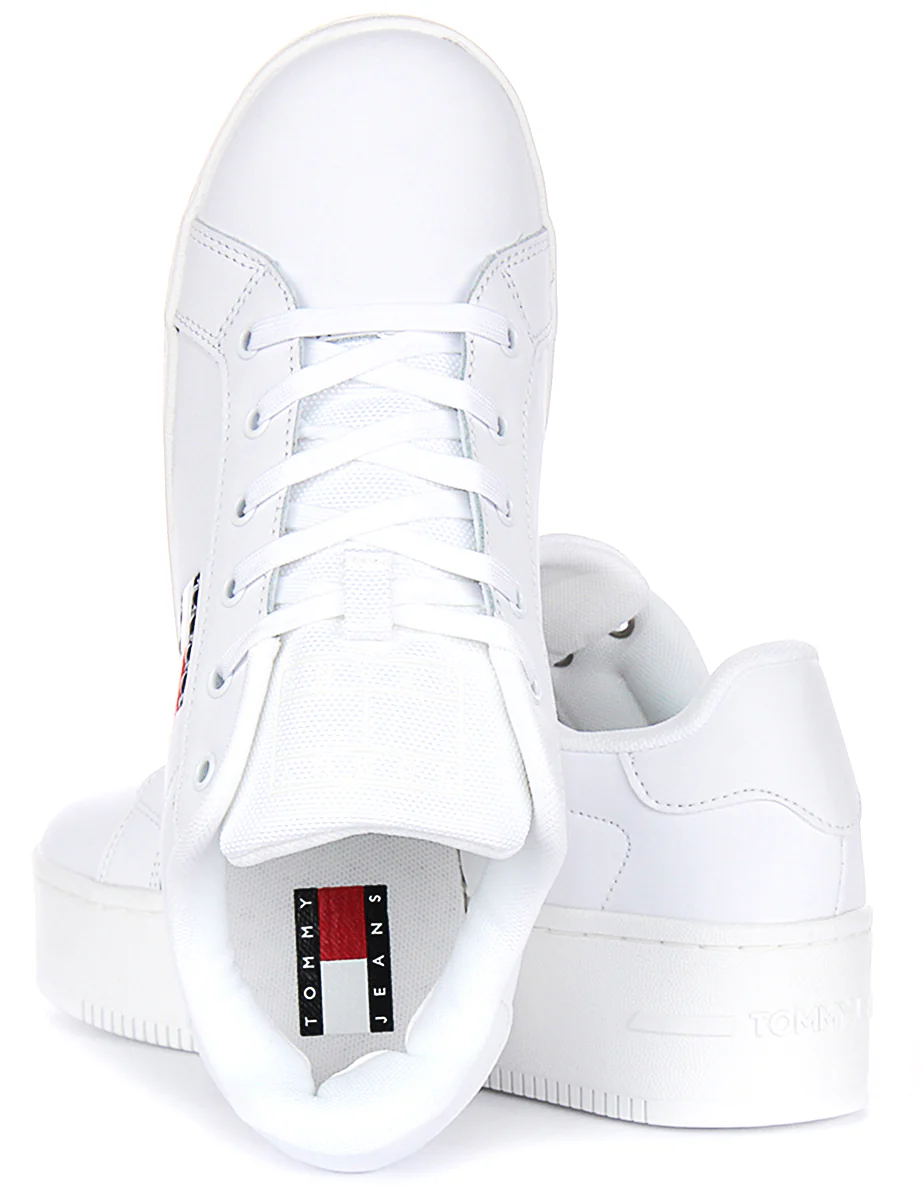 Tommy Jeans Flatform Essential In White For Women - Image 4
