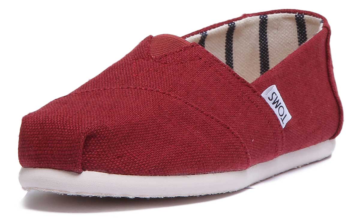 Toms Classic Canvas In Cherry - Image 6