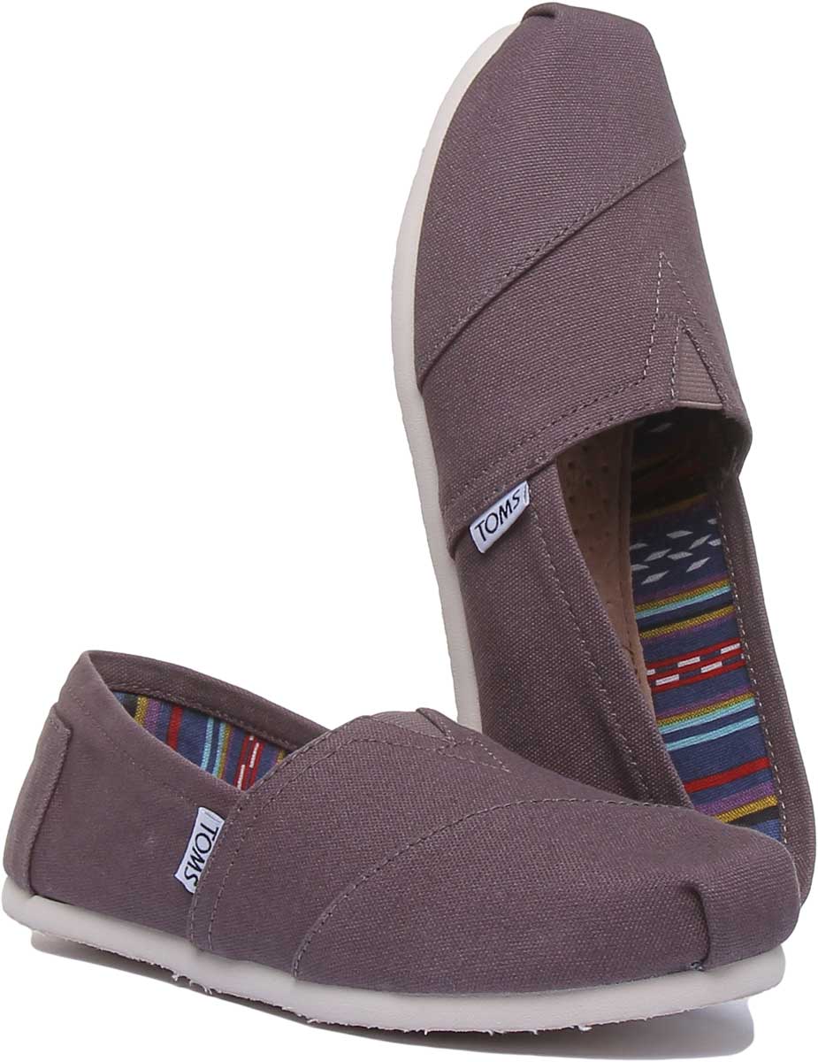 Toms Classic Slip On In Grey - Image 5