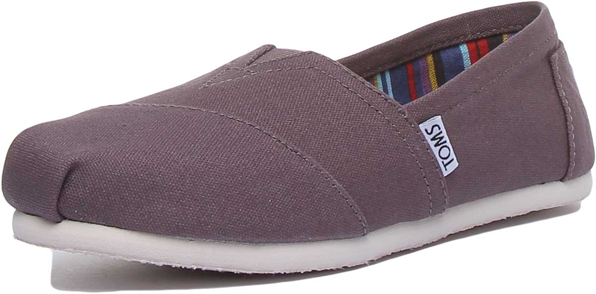 Toms Classic Slip On In Grey - Image 6