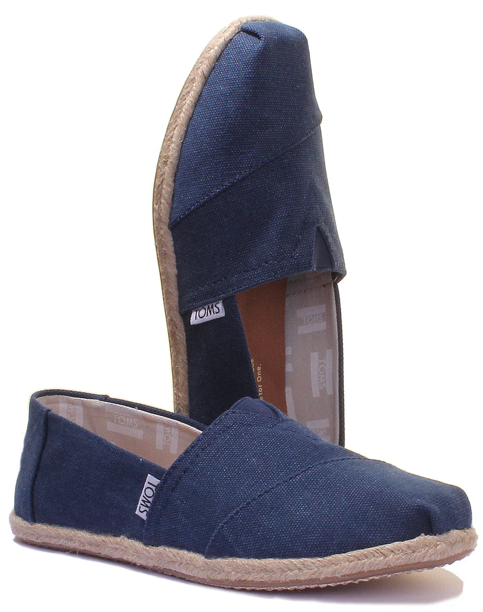 Toms Classic Slip On In Navy - Image 6