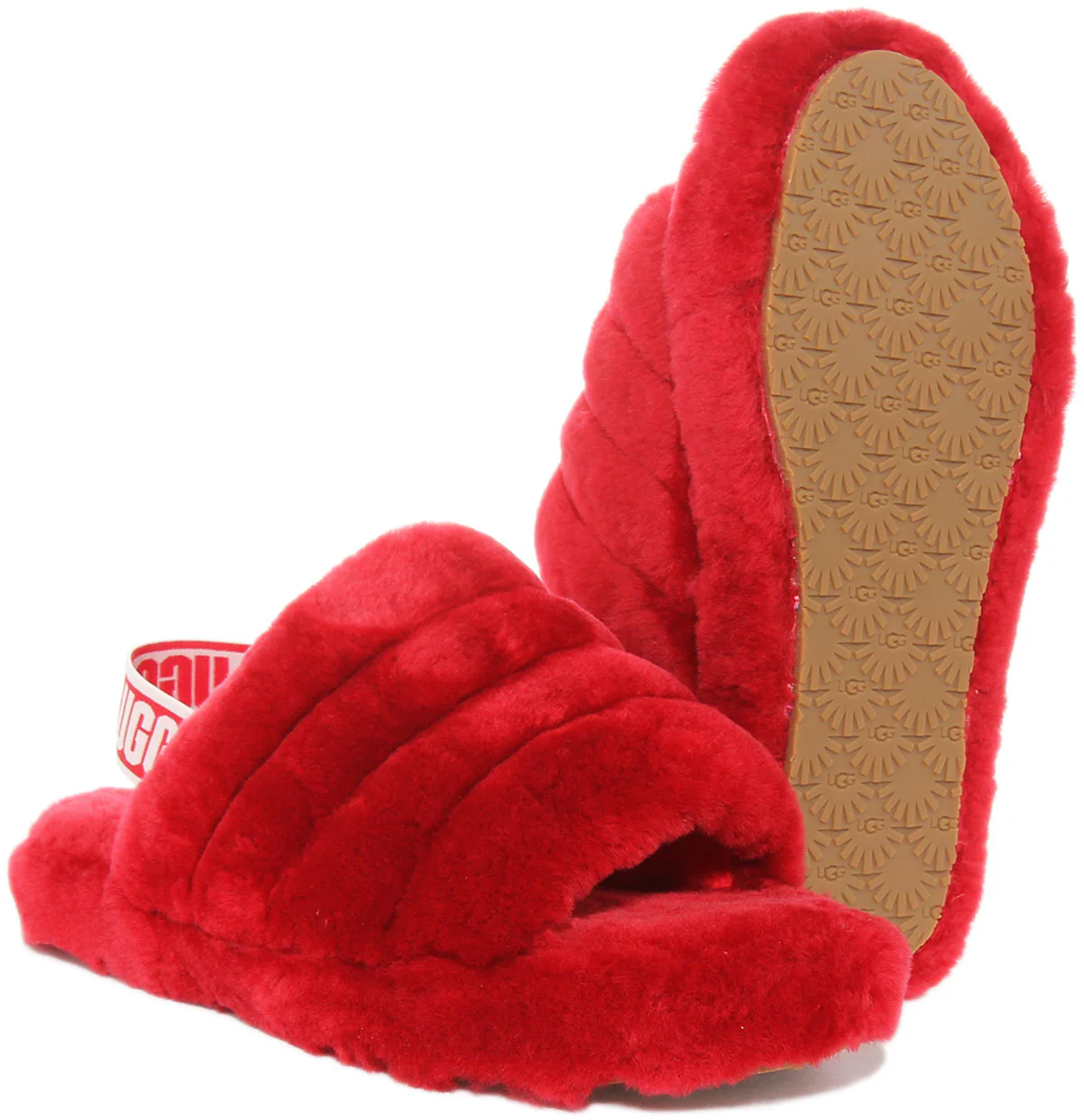Ugg Australia Fluff Yeahslide In Red For Kids - Image 5