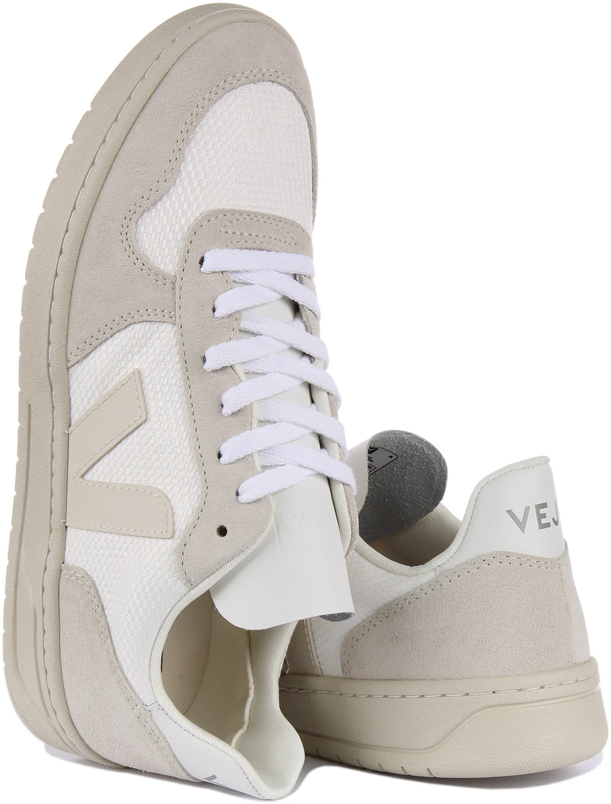 Veja V 10 B Mesh In White Grey For Men - Image 4