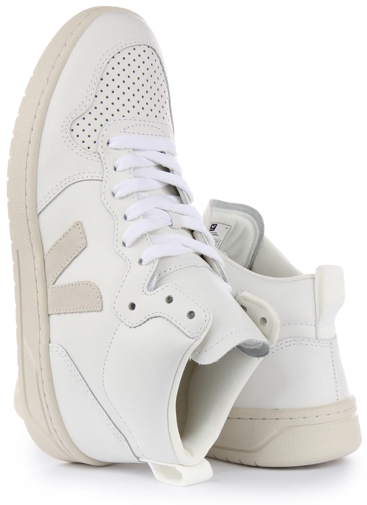 Veja V-15 Leather In Natural For Women - Image 4